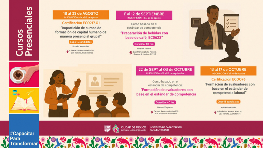 ¡Revisa las fechas de inscripción para nuestros cursos!