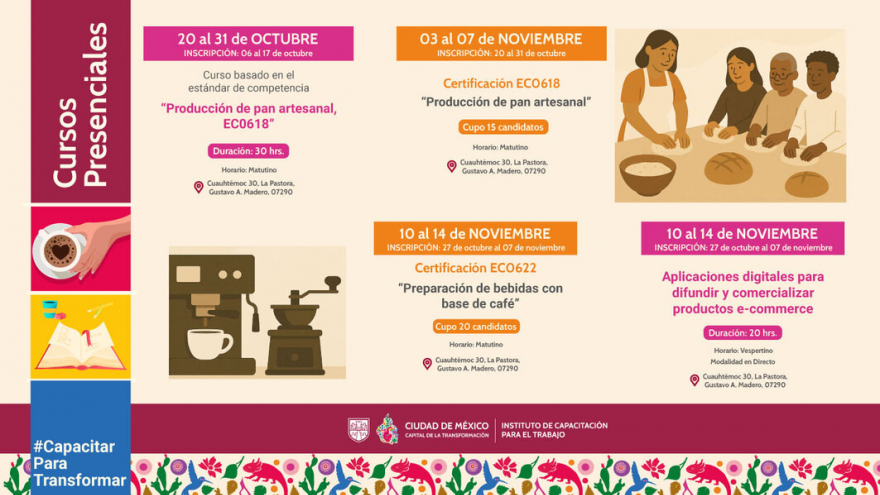 ¡Revisa las fechas de inscripción para nuestros cursos!